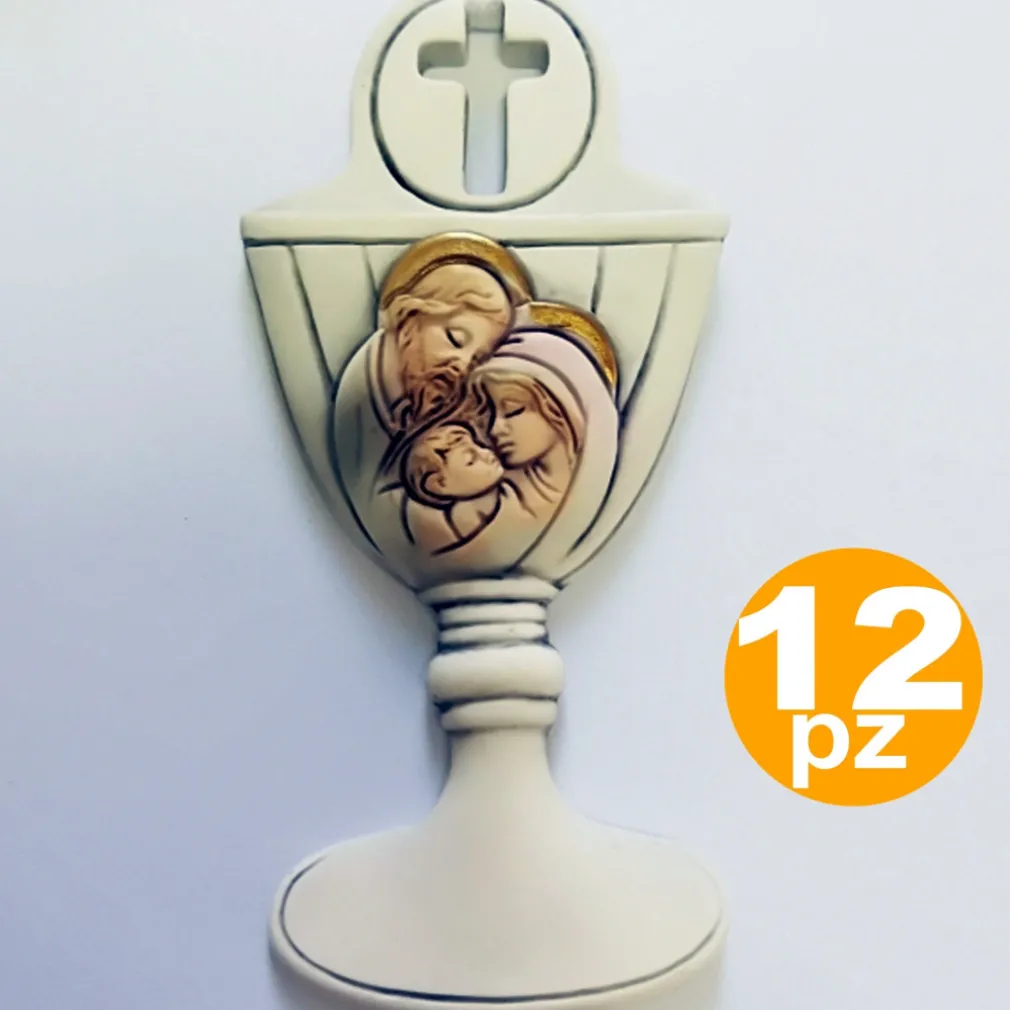 SET 12PZ. BOMBONIERE NATIVITA' CALICE CRESIMA GIUSEPPE MADONNA BAMBINO APPENDINO