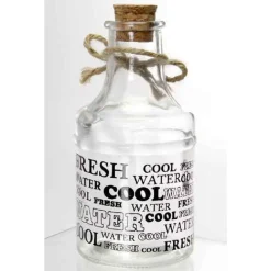 SET 6PZ BOTTIGLIA BOTTIGLIETTA IN VETRO TAPPO IN SUGHERO DECORATIVE 225CC 742293