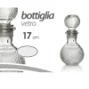 SET 6PZ BOTTIGLIA BOTTIGLIETTA 17 CM 250ML VETRO MULTIUSO ERMETICA DELUXE 773068