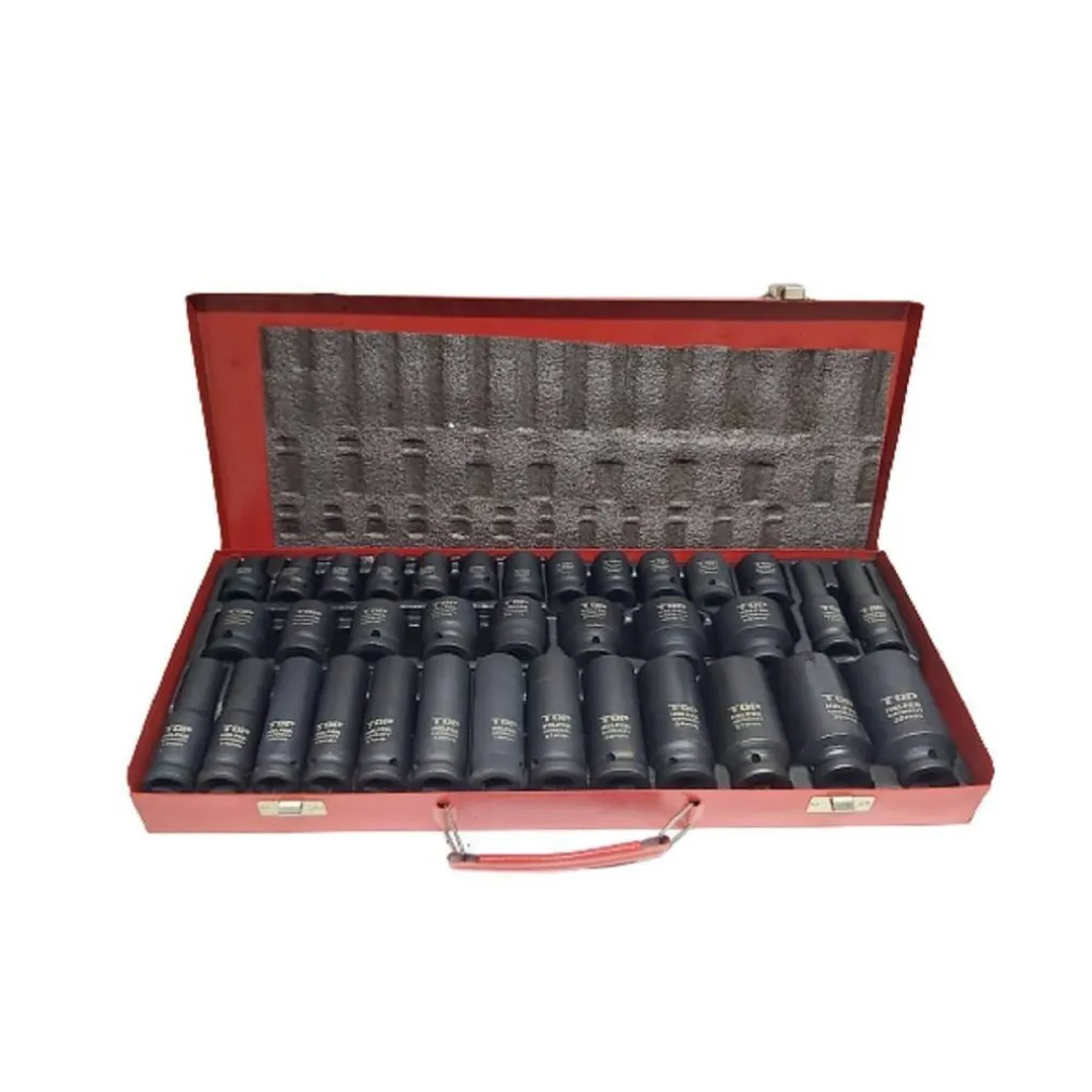SET 35PZ BUSSOLE BOCCOLE ESAGONALI PER PISTOLA AVVITATORE PNEUMATICO 1/2" 8-32MM