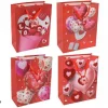 SET 6PZ BUSTE REGALO SAN VALENTINO CUORI 26 X 32 X 12 CM 69873 MODELLI ASSORTITI
