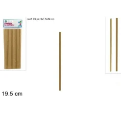 SET 75PZ CANNUCCE CARTA FANTASIA LEGNO FESTE COMPLEANNI PARTY 2 COLORI ASSORTITI