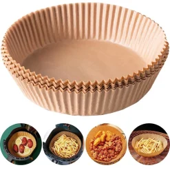 SET 100PZ CARTA PERGAMENA FODERA PER FRIGGITRICE AD ARIA USA E GETTA 16 X 4,5 CM