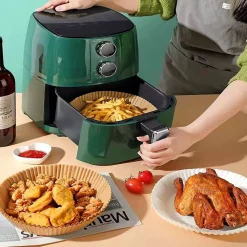 SET 100PZ CARTA PERGAMENA FODERA PER FRIGGITRICE AD ARIA USA E GETTA 16 X 4,5 CM