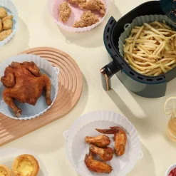 SET 10PZ CESTINO IN SILICONE PER COTTURA FORNO FRIGGITRICE AD ARIA LAVAGGIO LAVASTOVIGLIE