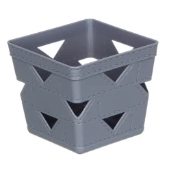 SET 3PZ CESTO CESTINO PORTA TUTTO OGGETTI ORGANIZZATORE QUADRATO 10X10X9CM 10712