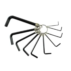SET 8PZ CHIAVI ESAGONALI MULTIFUNZIONE DESIGN ERGONOMICO VARIE MISURE ANELLO 91055