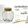 SET 3PZ CONTENITORE BARATTOLO BARATTOLINO TONDO 100ML VETRO TAPPO SUGHERO 708664