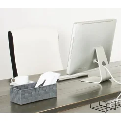 SET 4PZ CONTENITORI GRIGIO SCURO SCATOLA IN TESSUTO ORGANIZER PORTAOGGETTI 79145