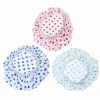 SET 3PZ CUFFIA PER DOCCIA BAGNO ELASTICO CON POIS COLORATI PROTEGGE CAPELLI 87177