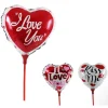 SET 6PZ CUORE PALLONCINO GONFIABILI CON ASTA 16CM ASSORTITI SAN VALENTINO 38939
