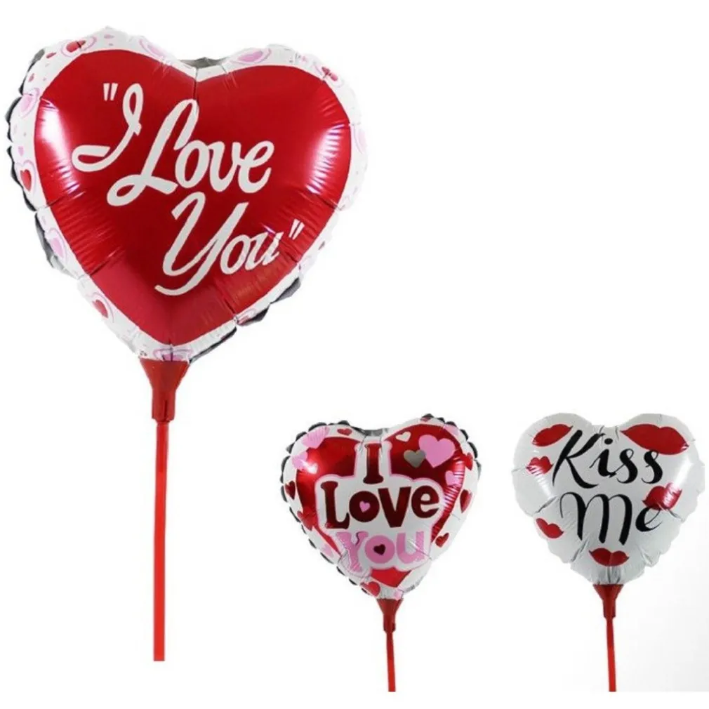 SET 6PZ CUORE PALLONCINO GONFIABILI CON ASTA 16CM ASSORTITI SAN VALENTINO 38939