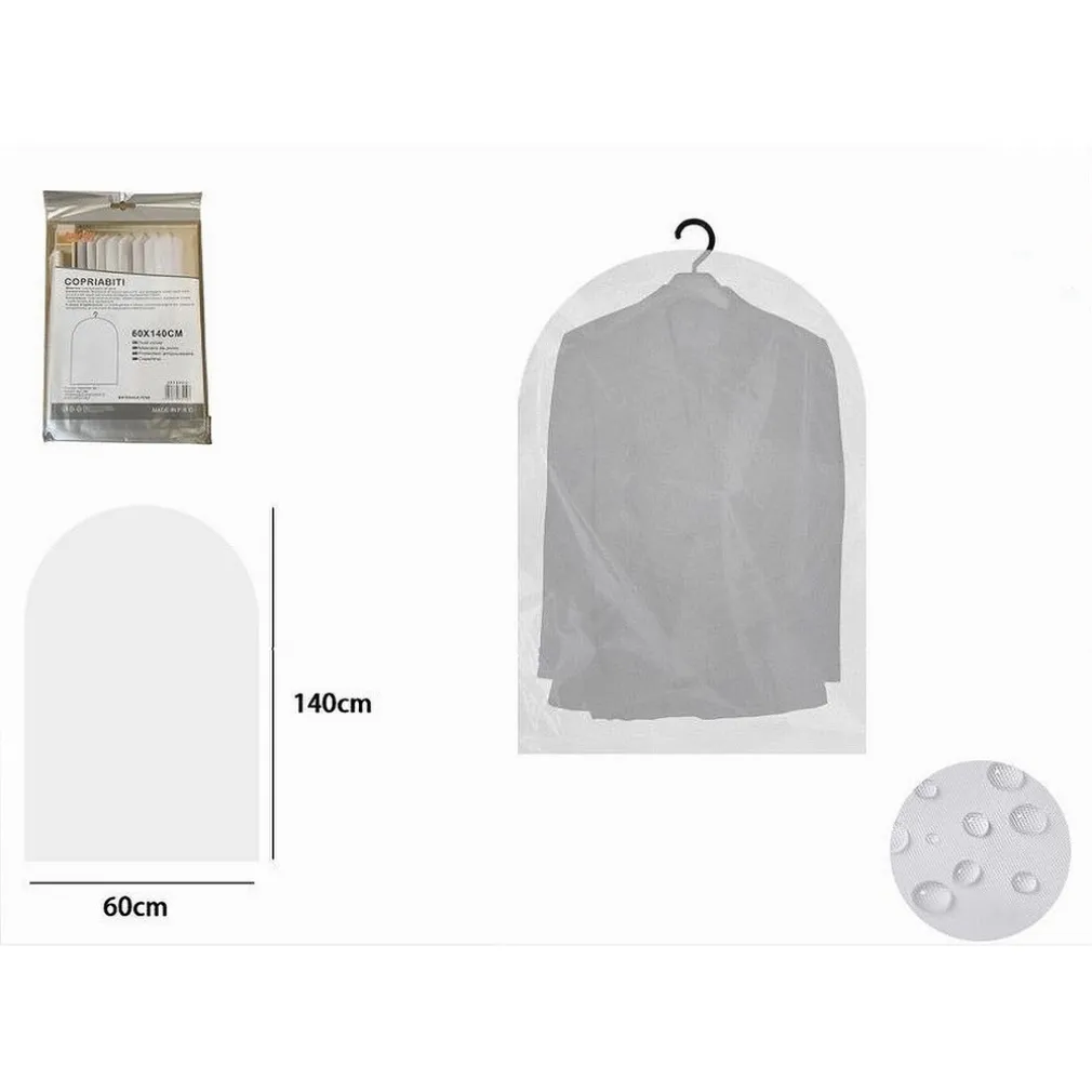 SET 2PZ CUSTODIA SACCA COPRIABITI COPRI ABITO VESTITO GIACCA 60X140 CM EVA 87412
