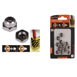 SET 12PZ DADO DADI CIECHI ESAGONALI M8 SERRAGGIO 8 MM PER CHIAVE ESAGONALE 94919