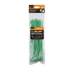 SET 30PZ FASCETTE CAVI CAVO VERDE STRINGENTI IN PLASTICA NYLON 3.6 X 250MM 92396