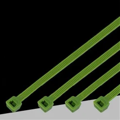 SET 100PZ FASCETTE SERRACAVO AUTOBLOCCANTI IN NYLON VERDE 4.8MM X 300MM 48-300-V