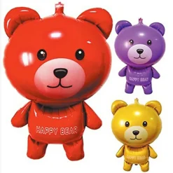 SET 2PZ FESTONI PALLONCINI PALLONCINO HAPPY BEAR ORSO COLORATO ELIO COMPLEANNO FESTE