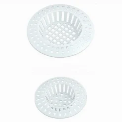 SET 2PZ FILTRO A RETE RACCOGLI RIFIUTI SCARICO PER LAVELLO DA 6/7CM BIANCO 87629