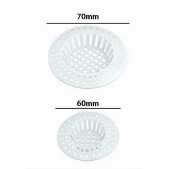 SET 2PZ FILTRO A RETE RACCOGLI RIFIUTI SCARICO PER LAVELLO DA 6/7CM BIANCO 87629