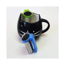 SET 2PZ FILTRO ACCIAIO PER TISANE INFUSORE CON MANICO COLINO DA TE' IN METALLO