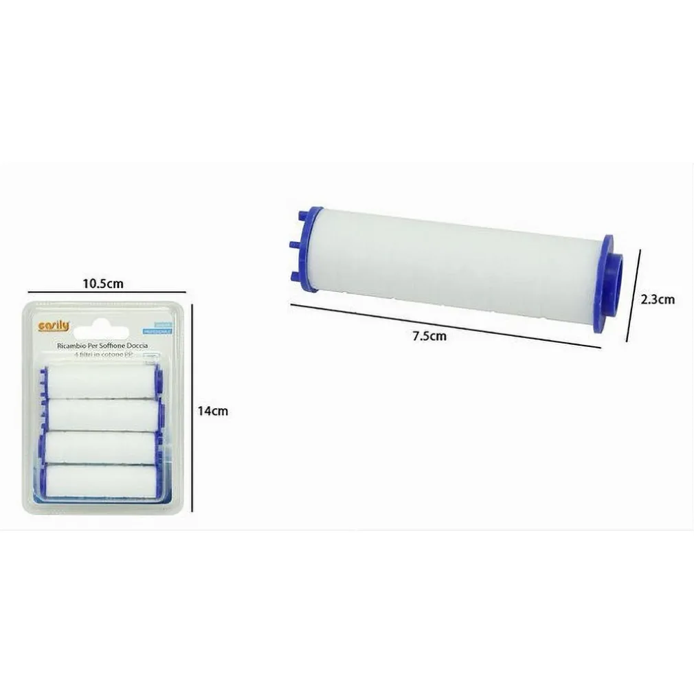 SET 4PZ FILTRO IN COTONE PP RICAMBIO PER DOCCETTA SOFFIONE DOCCIA RIMOVIBILI 59998