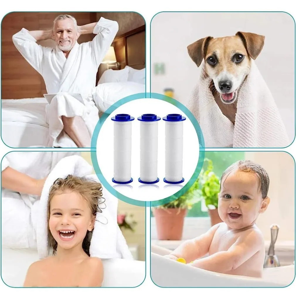 SET 4PZ FILTRO IN COTONE PP RICAMBIO PER DOCCETTA SOFFIONE DOCCIA RIMOVIBILI 59998