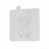 SET 2PZ GANCI ADESIVI APPENDINO DOPPIO A MURO BAGNO CUCINA CASA TRASPARENTE 87755