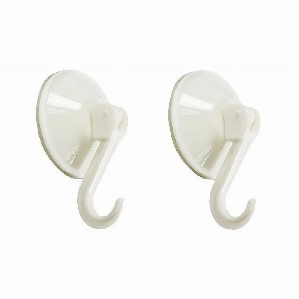 SET 2PZ GANCI APPENDINI PARETE A VENTOSA CUCINA BAGNO ATTACCAPANNI BIANCHI 59673