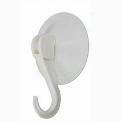 SET 2PZ GANCI APPENDINI PARETE A VENTOSA CUCINA BAGNO ATTACCAPANNI BIANCHI 59673