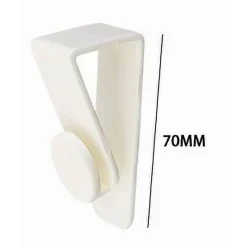 SET 2PZ GANCI PER PORTA ARMADIO PORTATILI PER APPENDERE OGGETTI CASA BIANCO 87359