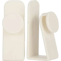 SET 2PZ GANCI PER PORTA ARMADIO PORTATILI PER APPENDERE OGGETTI CASA BIANCO 87359