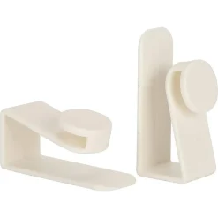 SET 2PZ GANCI PER PORTA ARMADIO PORTATILI PER APPENDERE OGGETTI CASA BIANCO 87359