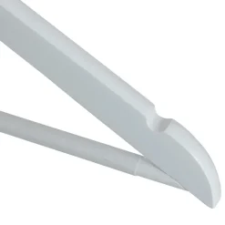 SET 20PZ GRUCCE IN LEGNO BIANCO BARRA PORTAPANTALONI ANTISCIVOLO GANCIO RUOTANTE