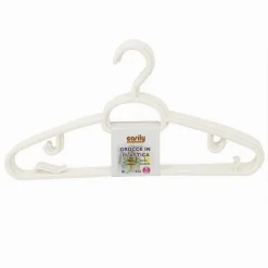 SET 5PZ GRUCCE IN PLASTICA STAMPELLE APPENDIABITO PANTALONI GIACCHE BIANCO 79324