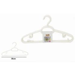 SET 5PZ GRUCCE IN PLASTICA STAMPELLE APPENDIABITO PANTALONI GIACCHE BIANCO 79324