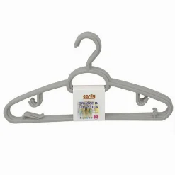 SET 5PZ GRUCCE IN PLASTICA STAMPELLE APPENDIABITO PANTALONI GIACCHE GRIGIO 79325