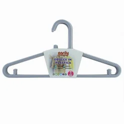 SET 5PZ GRUCCE STAMPELLE APPENDIABITO IN PLASTICA GRIGIA PANTALONI GIACCHE 87689