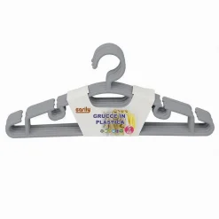 SET 5PZ GRUCCE STAMPELLE APPENDIABITO IN PLASTICA VESTITI PANTALONI GRIGIO 79320