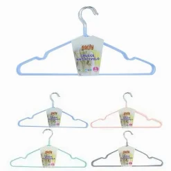 SET 5PZ GRUCCE STAMPELLE APPENDIABITI ANTISCIVOLO VESTITI 40CM VARI COLORI 10457