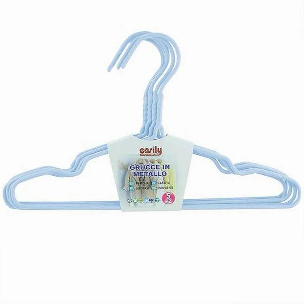 SET 5PZ GRUCCE STAMPELLE APPENDIABITO IN METALLO AZZURRO VESTITI PANTALONI 87692