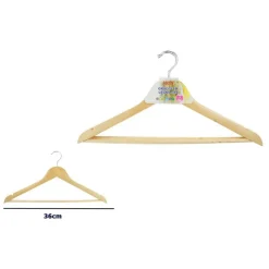 SET 3PZ GRUCCE STAMPELLE APPENDIABITO IN LEGNO VESTITI PANTALONI GIACCHE 36CM 10449