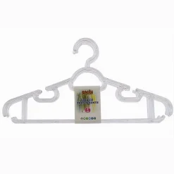 SET 4PZ GRUCCE STAMPELLE PLASTICA TRASPARENTE APPENDIABITI PANTALONI VESTITI 87002