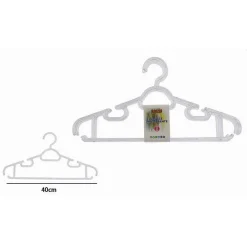 SET 4PZ GRUCCE STAMPELLE PLASTICA TRASPARENTE APPENDIABITI PANTALONI VESTITI 87002