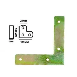 SET 4PZ LASTRINA LASTRINE AD ANGOLO FORMA V 100X22X2MM CON VITI PER MOBILI 91229