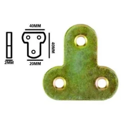 SET 4PZ LASTRINA LASTRINE AD ANGOLO FORMA T 40X20X2 MM CON VITI PER MOBILI 91223