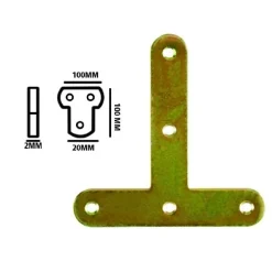 SET 4PZ LASTRINA LASTRINE AD ANGOLO FORMA T 100X20X2MM CON VITI PER MOBILI 91225