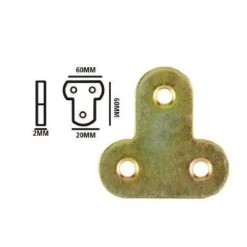 SET 4PZ LASTRINA LASTRINE AD ANGOLO FORMA T 60X20X2 MM CON VITI PER MOBILI 91224