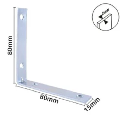 SET 4PZ LASTRINE AD ANGOLO LASTRINA ANGOLARE 80X80X15X2MM CON VITI MOBILI 57116