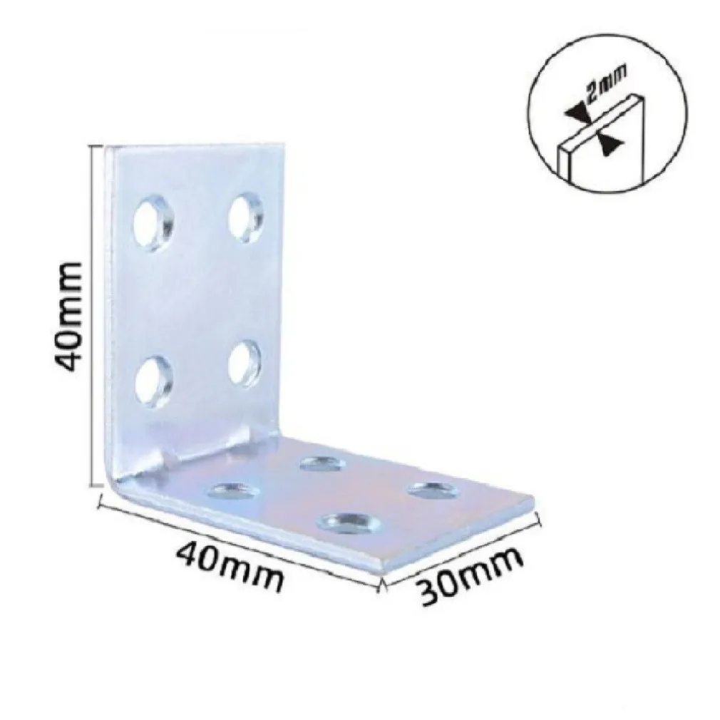 SET 4PZ LASTRINE LASTRINA AD ANGOLO ANGOLARE 40X40X30X2 MM CON VITI MOBILI 57120