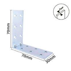 SET 4PZ LASTRINE LASTRINA AD ANGOLO ANGOLARE 70X70X30X2 MM CON VITI MOBILI 57123